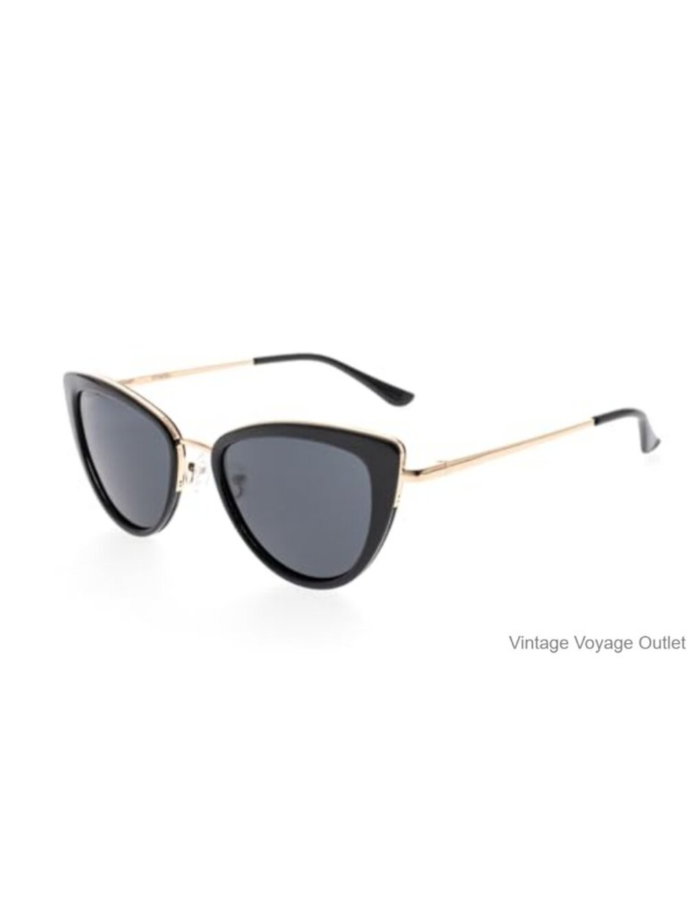 Retro Cat Eye Polarized Sunglasses Women Spring Hinge Full-Frame UV